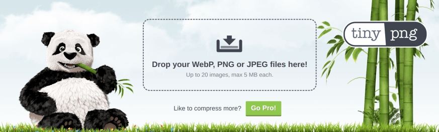 Figure 5. TinyPNG, a free image file compression service