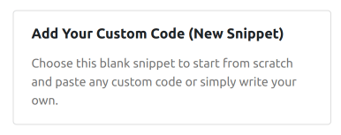 그림 4. WP Code: Custom Code 추가